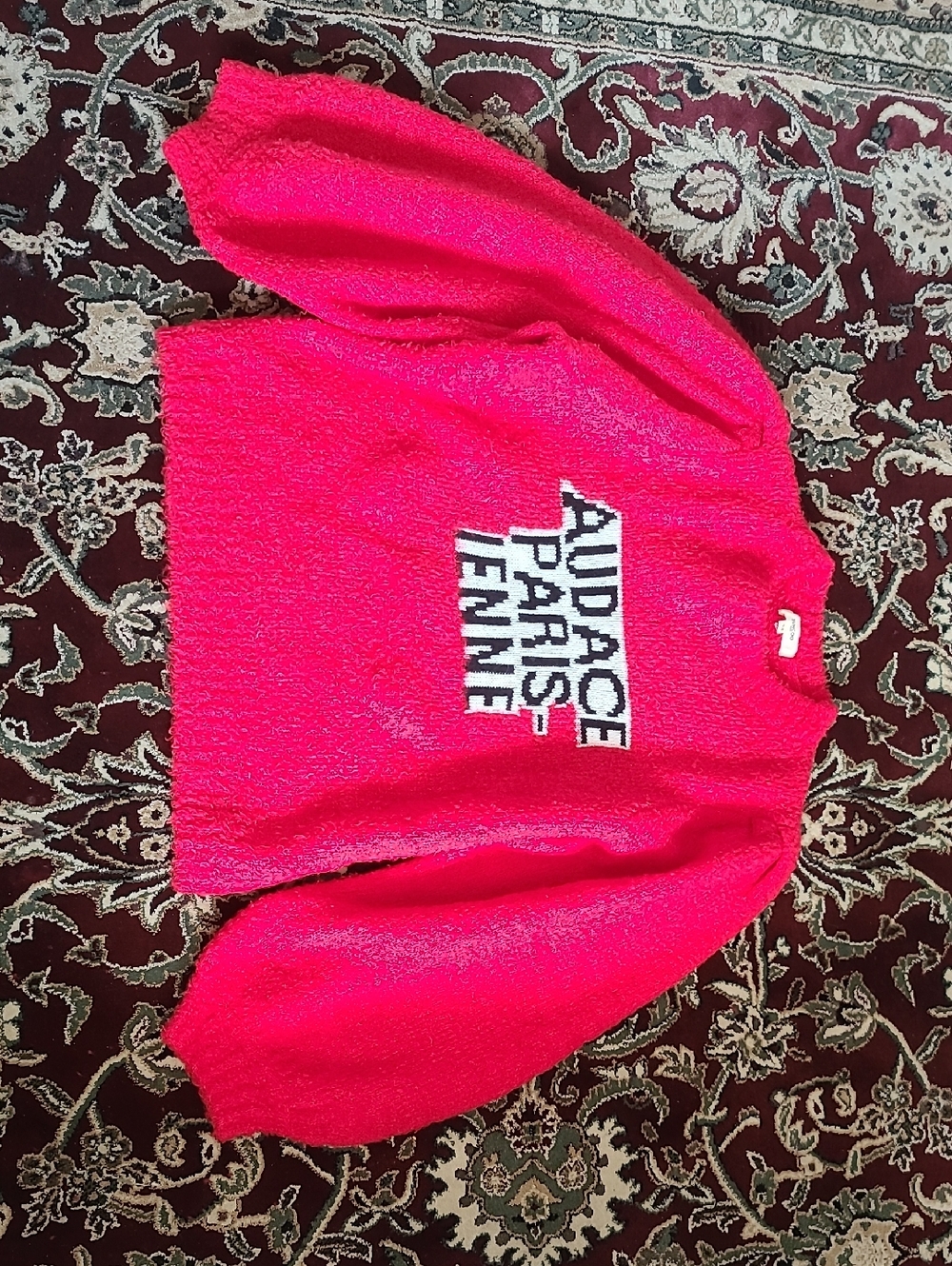 2 for $50 - Suncoo Paris Woman's size T1 Red Knit Sweater